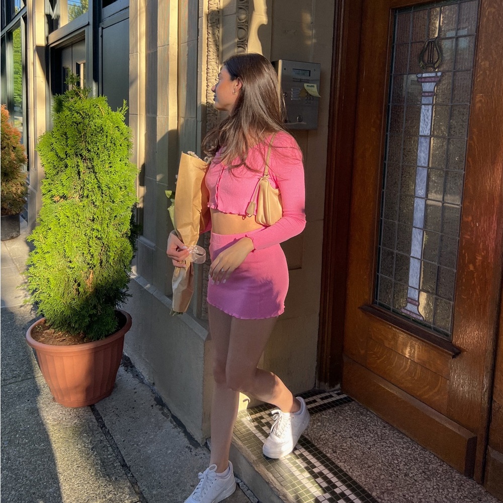 PacSun Pink Ribbed Set